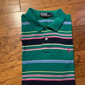 Polo by Ralph Lauren Green Striped Men's Shirt